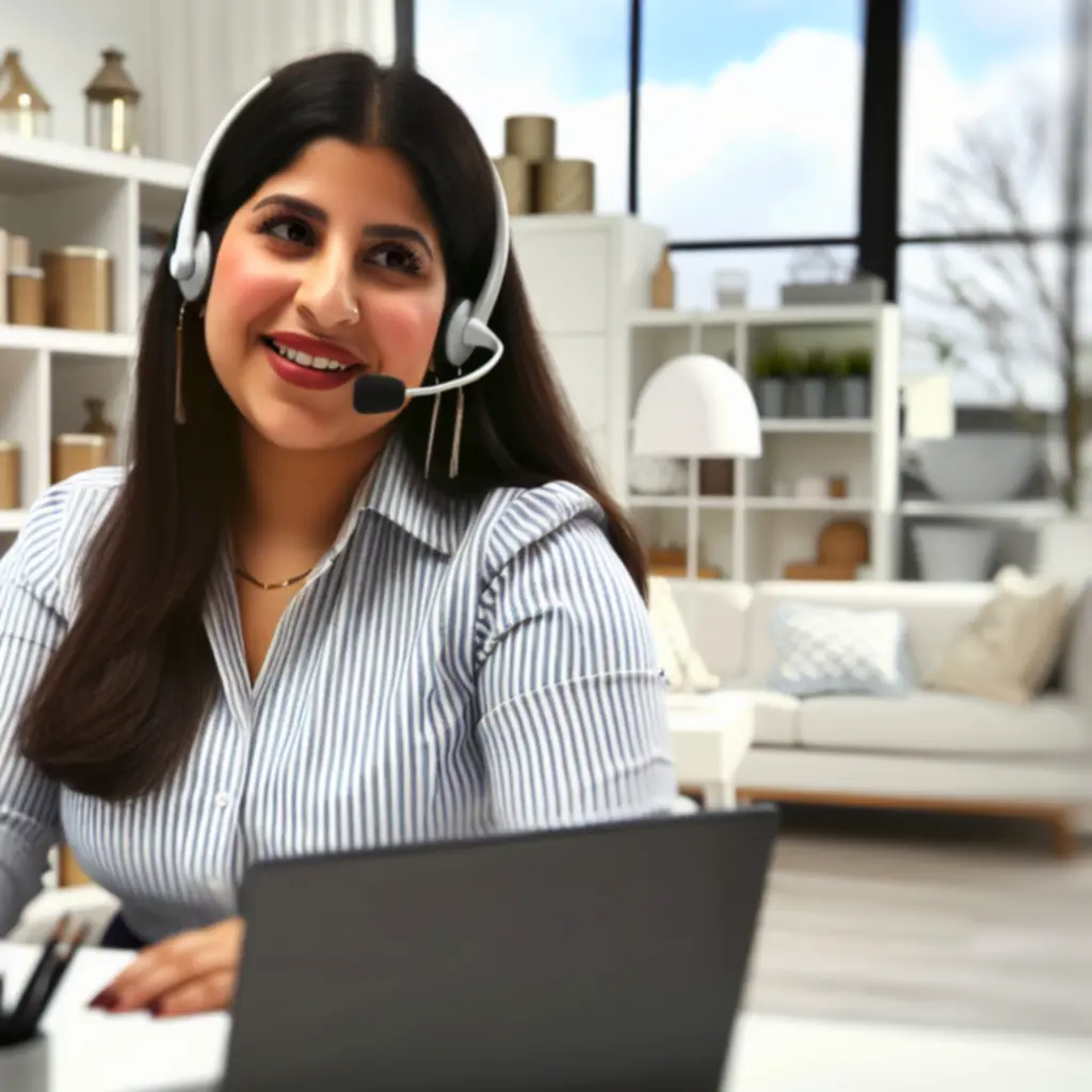 Zespół obsługi klienta wspierający zakupy w sklepie Homevixor